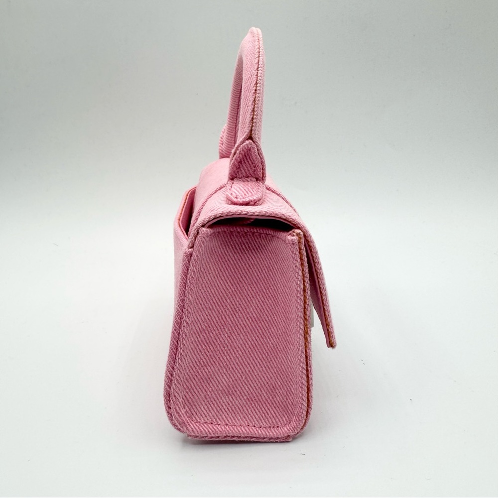Balenciaga Pink Mini Denim Hourglass Top Handle Crossbody Bag - Picture 5 of 15
